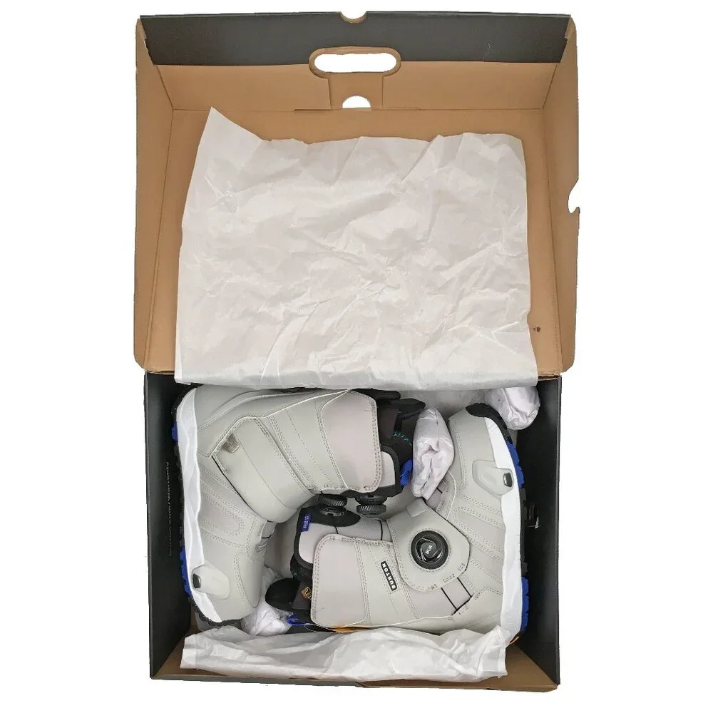 NEW! $480 Burton Felix Step On Snowboard Boots!  9  Light Gray
